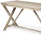 Homeroots Light Brown Solid Mango Wood Office Desk with X Shaped Frame 380201 - alternate 3